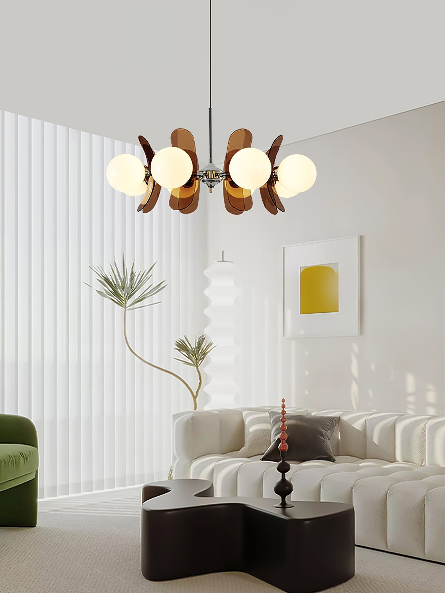 Modern Skateboard Shape Chandelier