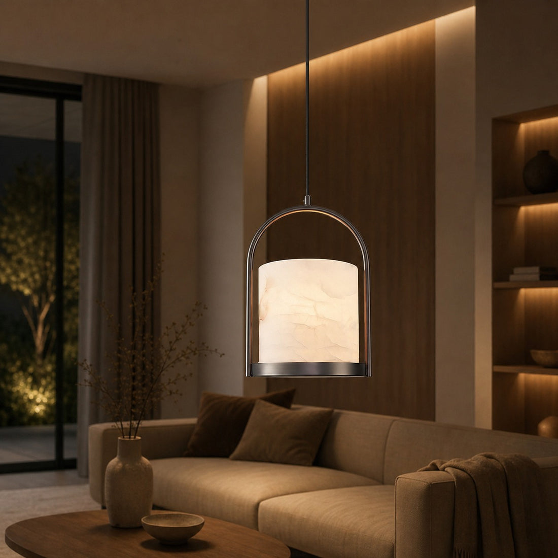 Cortland Alabaster Pendant Light