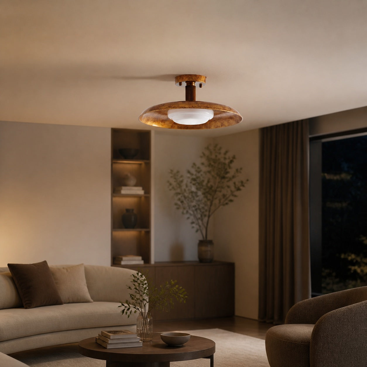 Pot-Lid Style Flat-Panel Ceiling Light
