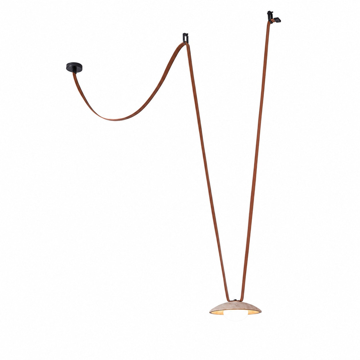 Light Rail Leather Pendant Lamp