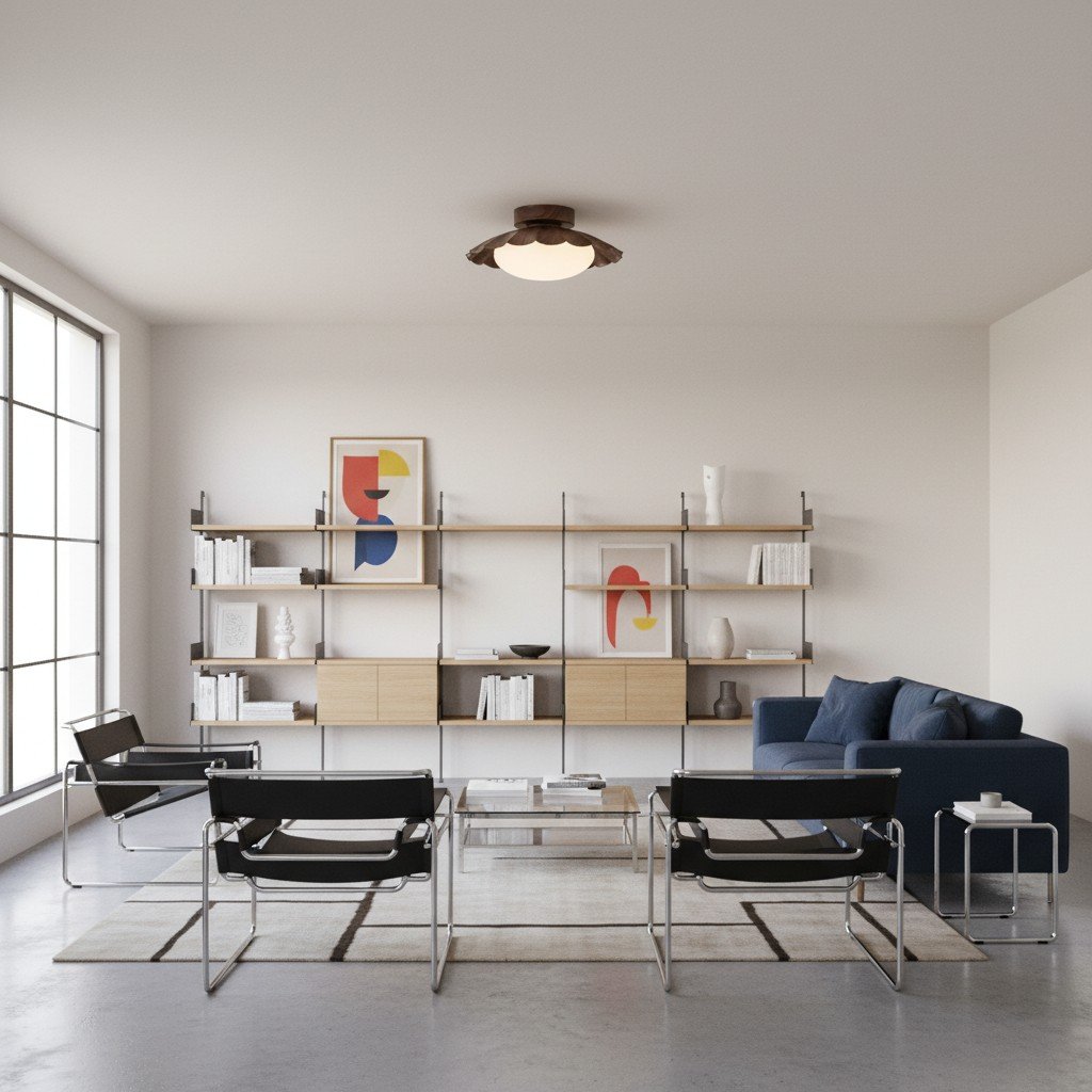 Pluvoria Modern Minimalist Scalloped Clouds Ceiling Light - Sleek Ceiling Lamp with Clean Lines