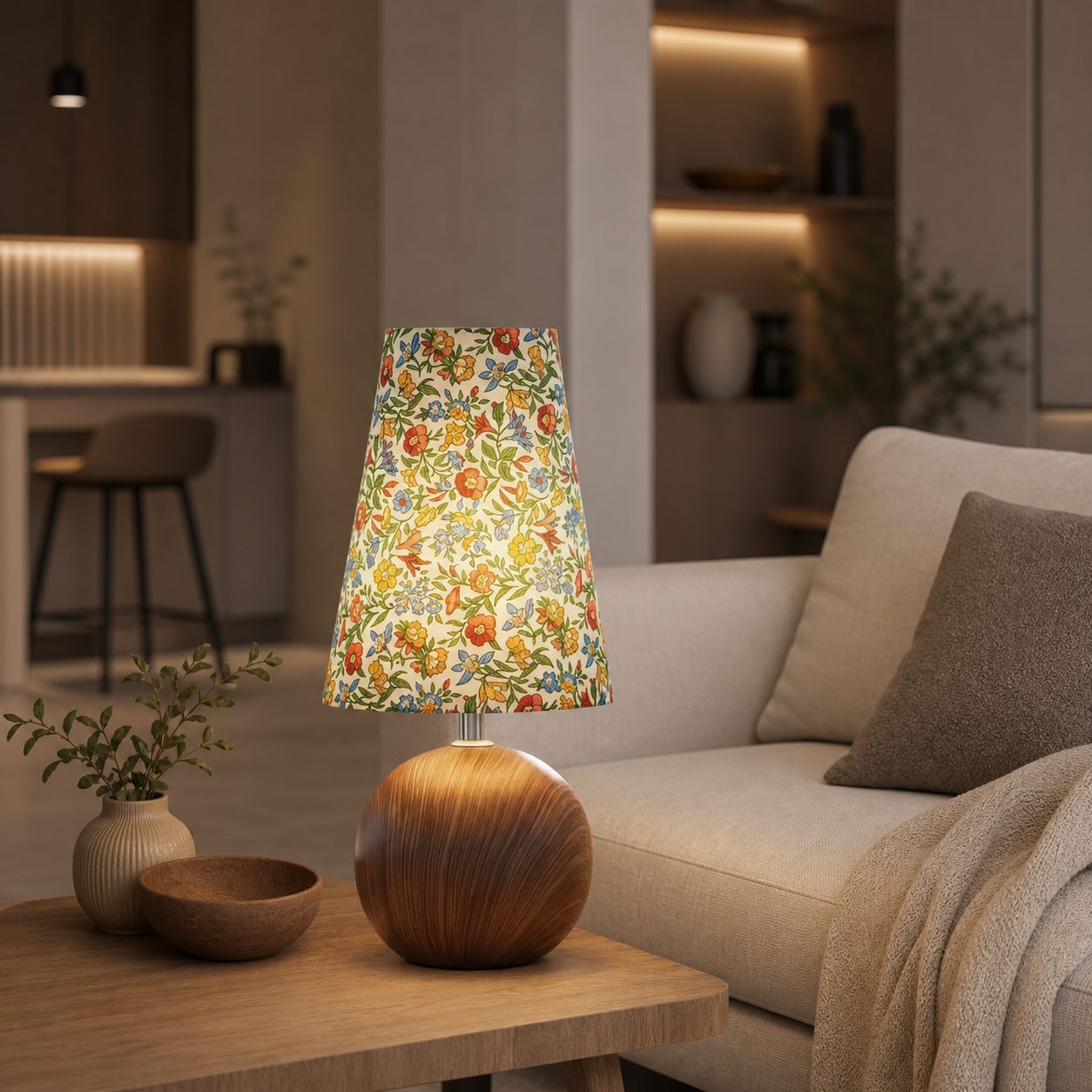 Petalyra Floral Accent Table Lamp - Sculpted Decorative Form Ambient Lighting for Home Use
