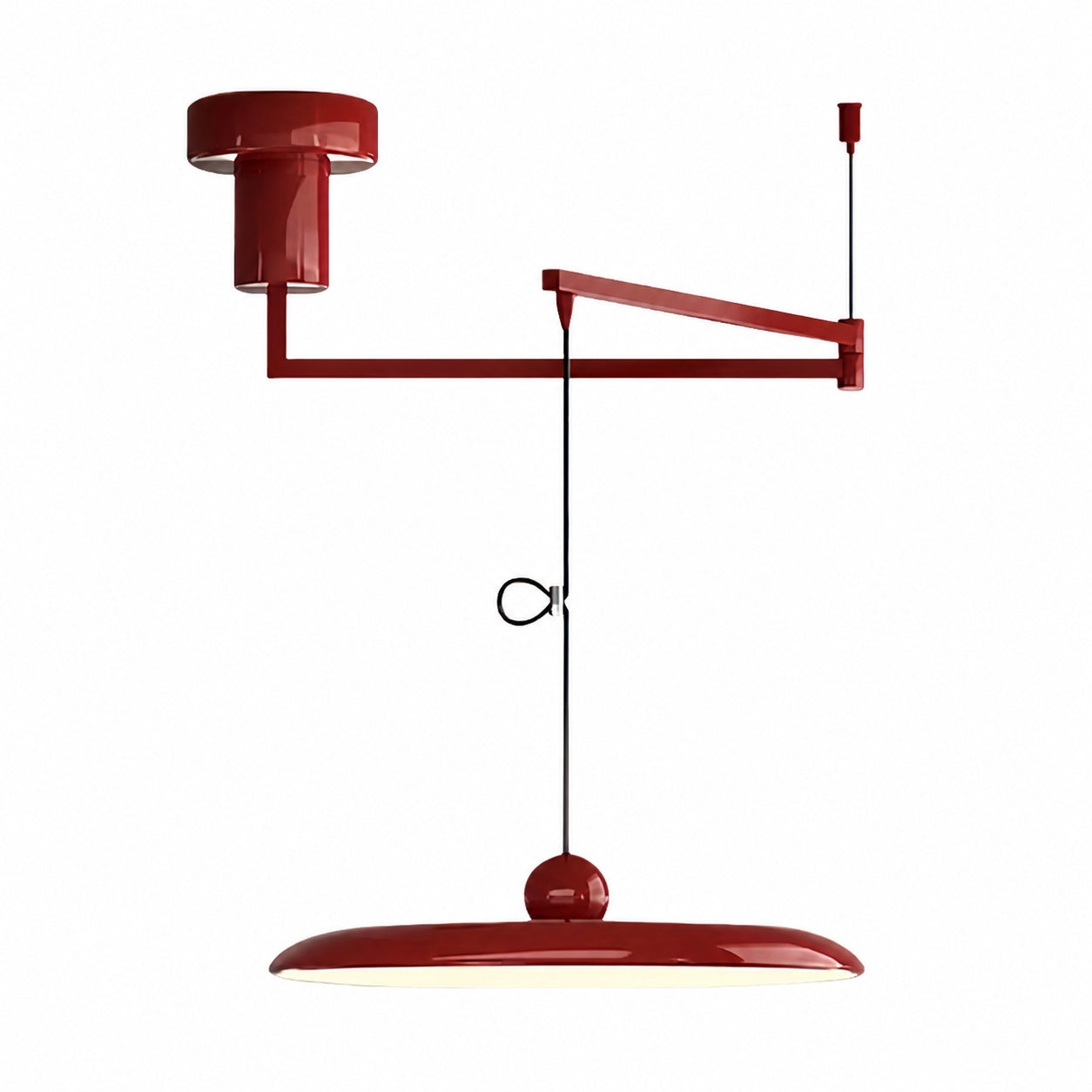 Swinglo Swing Arm Pendant Lamp - Adjustable Disc Design Hanging Light for Dining Area N65