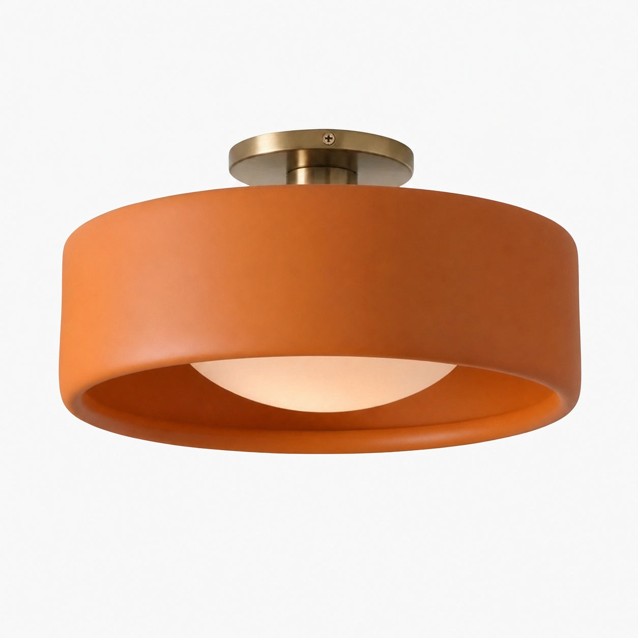 Cerova Modern Porcelain Flush Mount Ceiling Light– Elegant Ivory Shade
