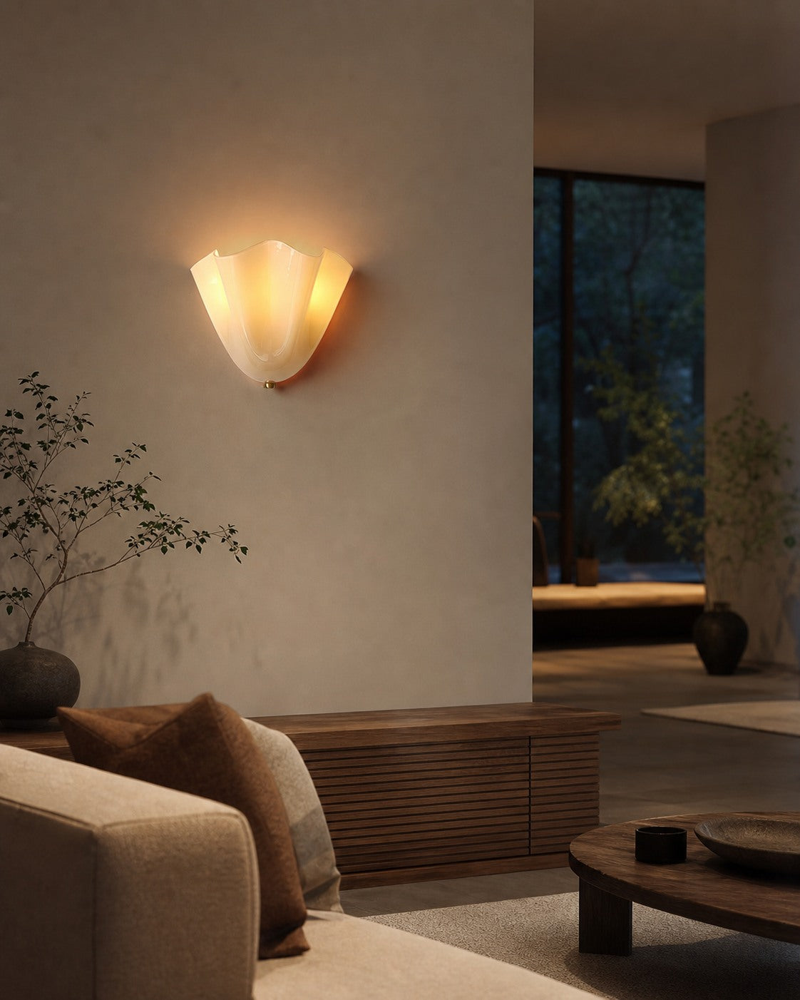 Bellina Modern Wall Light - Artisanal Glass Vera Lamp for Interior Decor