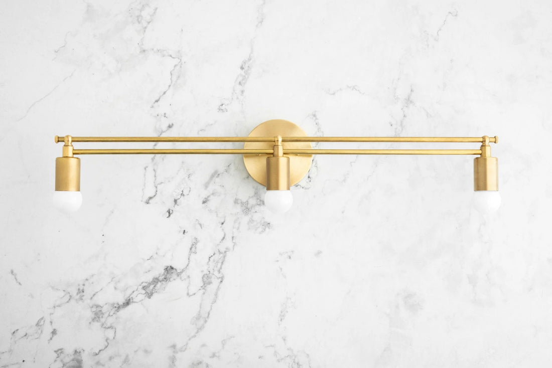 Lumen Elegant Multi Light Vanity Fixture – Art Deco Inspired Bathroom Wall Lamp