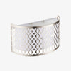 Liorin Fretwork Wall Light - Modern Curved Metal and Fabric Shade Sconce for Hallway or Bedroom
