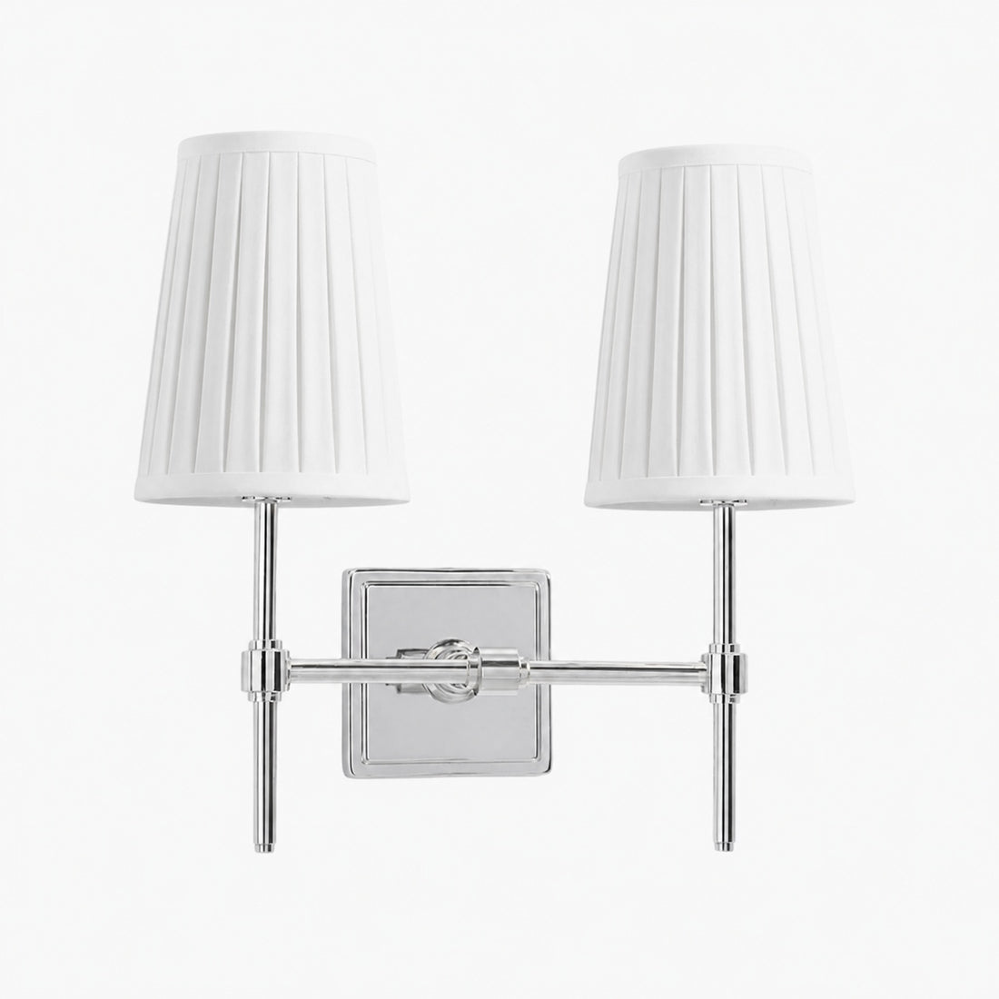 Derlina White Linen Shades Wall Lamp – Retro Metal Multi-Head Lighting Fixture