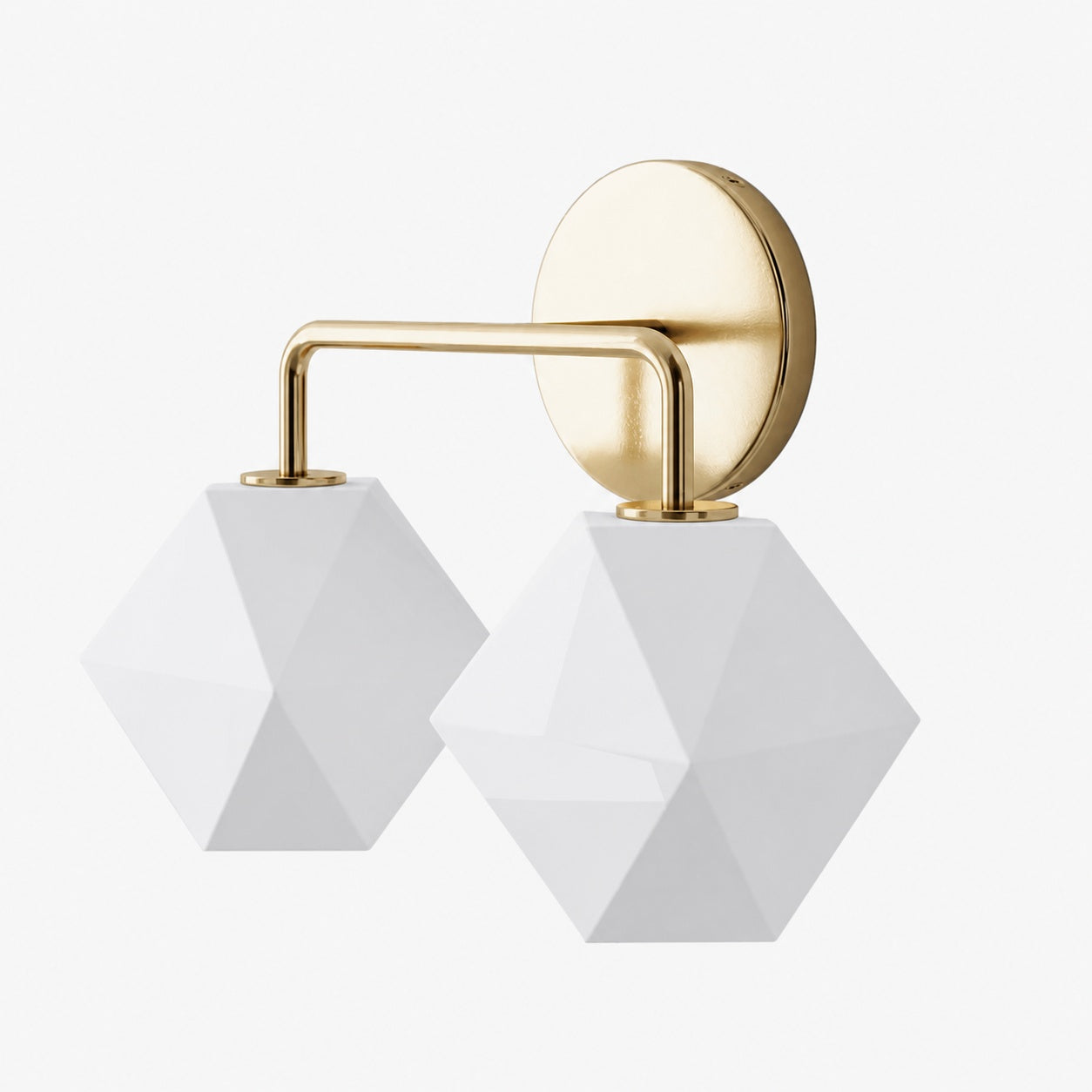 Talvior Geometric Modern Bathroom Sconce - Faceted Shade Light in Luxe Finishes