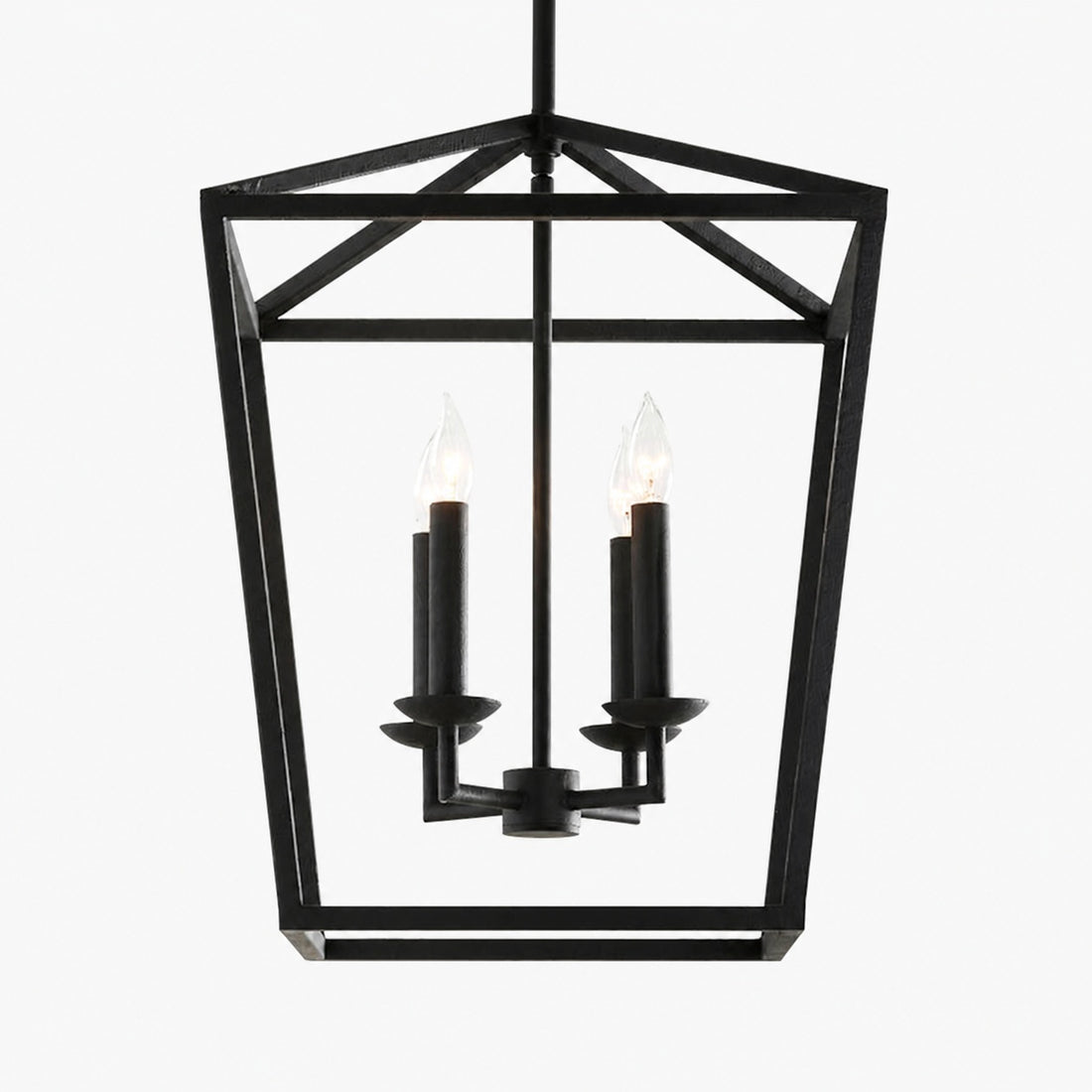 Rowan Bronze and Brass Lantern Pendant Light - Steel Hanging Ceiling Fixture