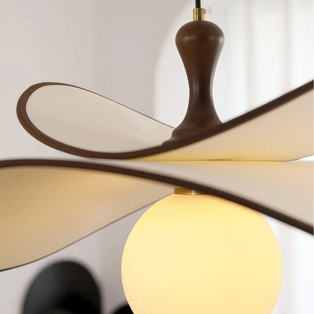 Orrise Floating Glass Globe Pendant with Metal Accents - Modern Minimalist lights for Kitchen and Dining Rooms