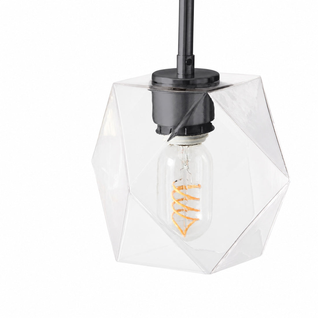 Talvior Luminous Geometric 7-Light Faceted Glass Chandelier