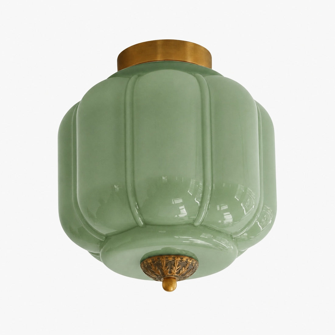 Vintage Eloise Milk Glass Flush Mount Ceiling Light - Vintage Charm Soft Glow