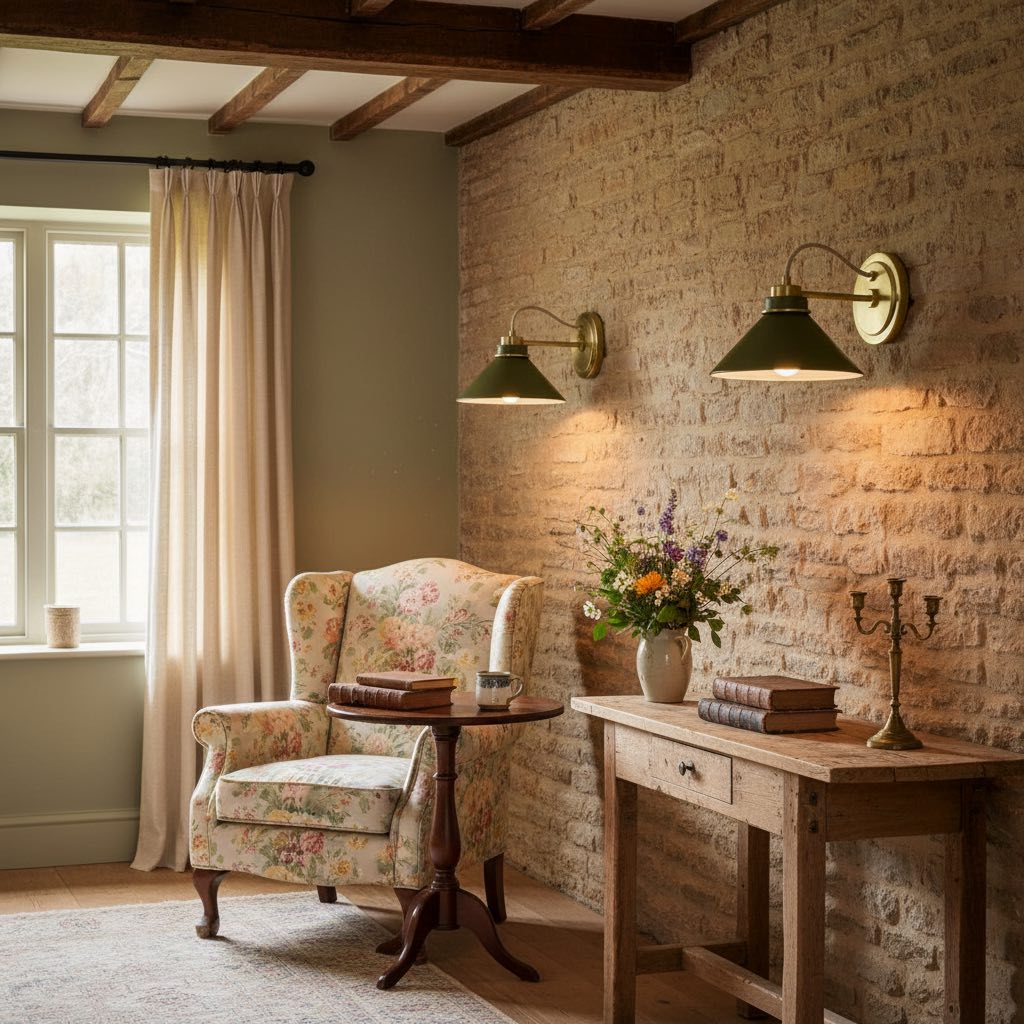 Aurenza Sconce – Farmhouse Wall Light with Metal Accents for Cozy Spaces