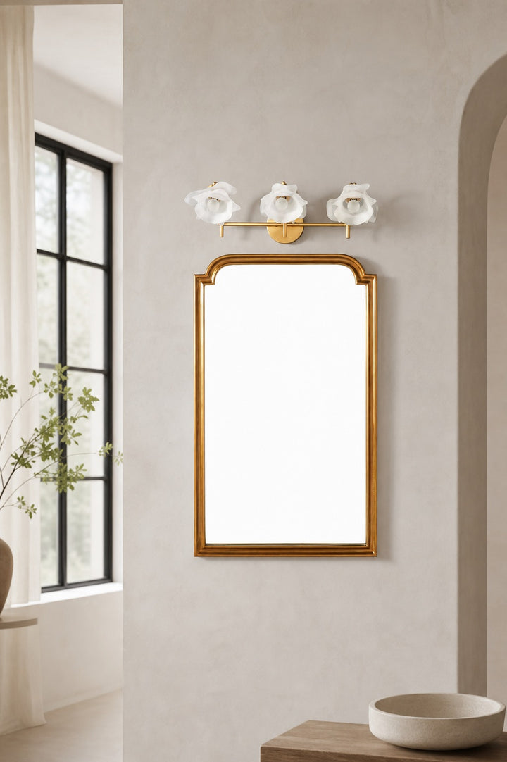 Revalis Glass Flower Vanity Sconce – Modern Floral Wall Light