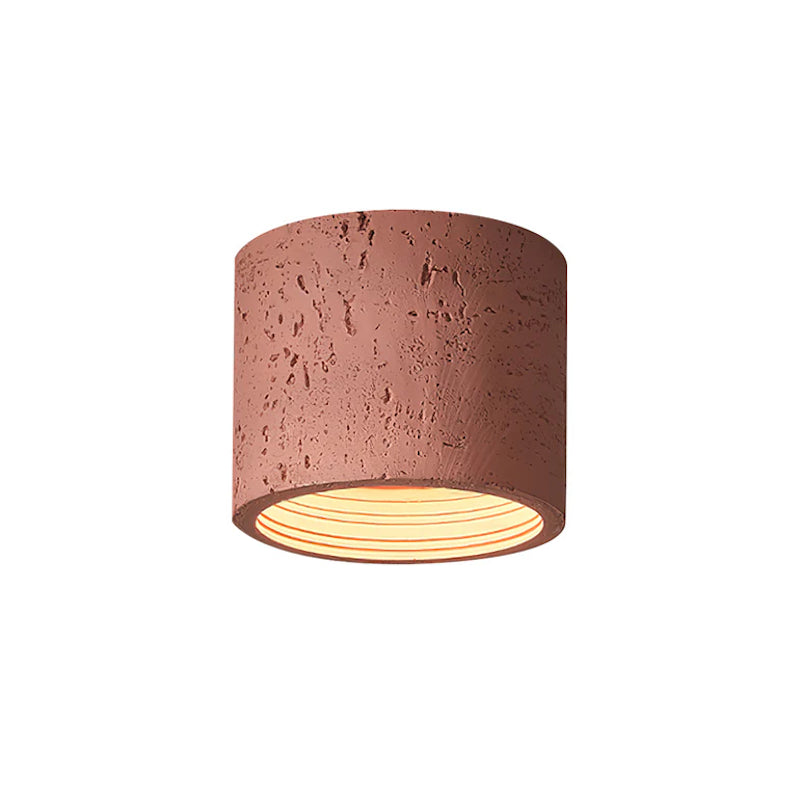 Modern Wabi-Sabi Cylindrical Ceiling Lamp