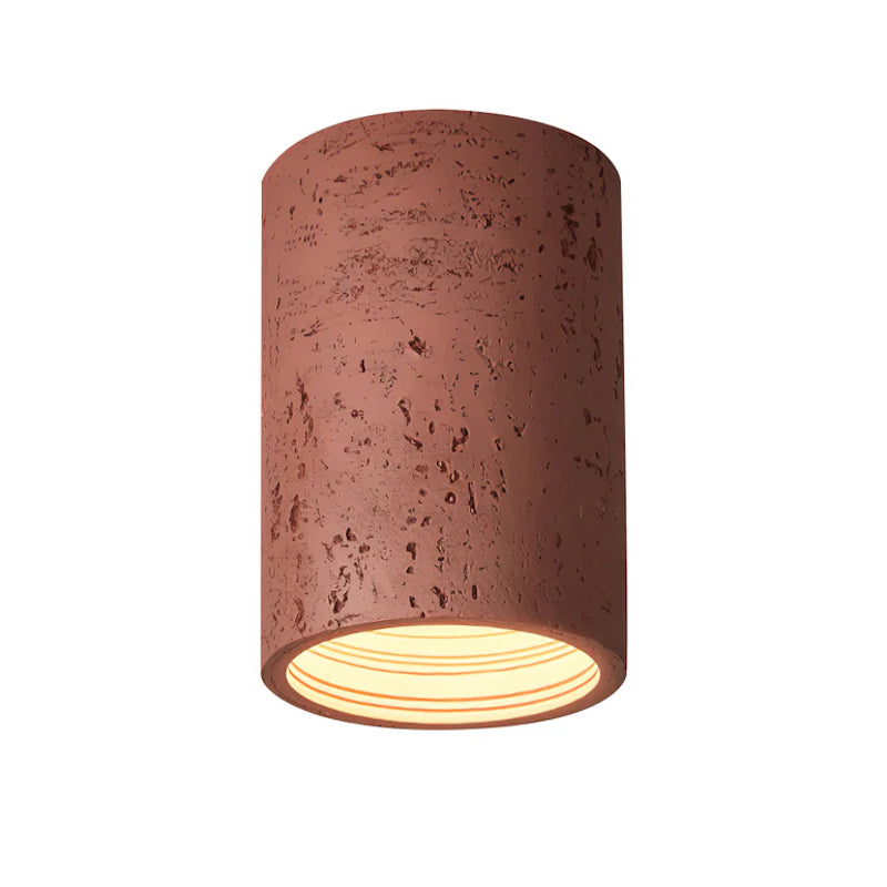 Modern Wabi-Sabi Cylindrical Ceiling Lamp