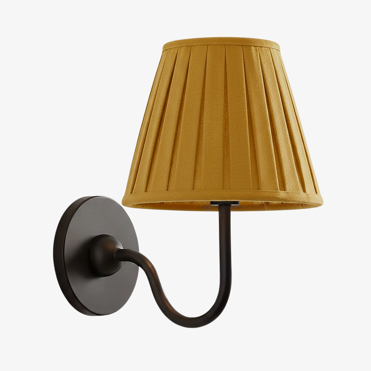 Luvora Vintage Pleated Shade Wall Lamp - Modern Brass Linen Wall Lighting
