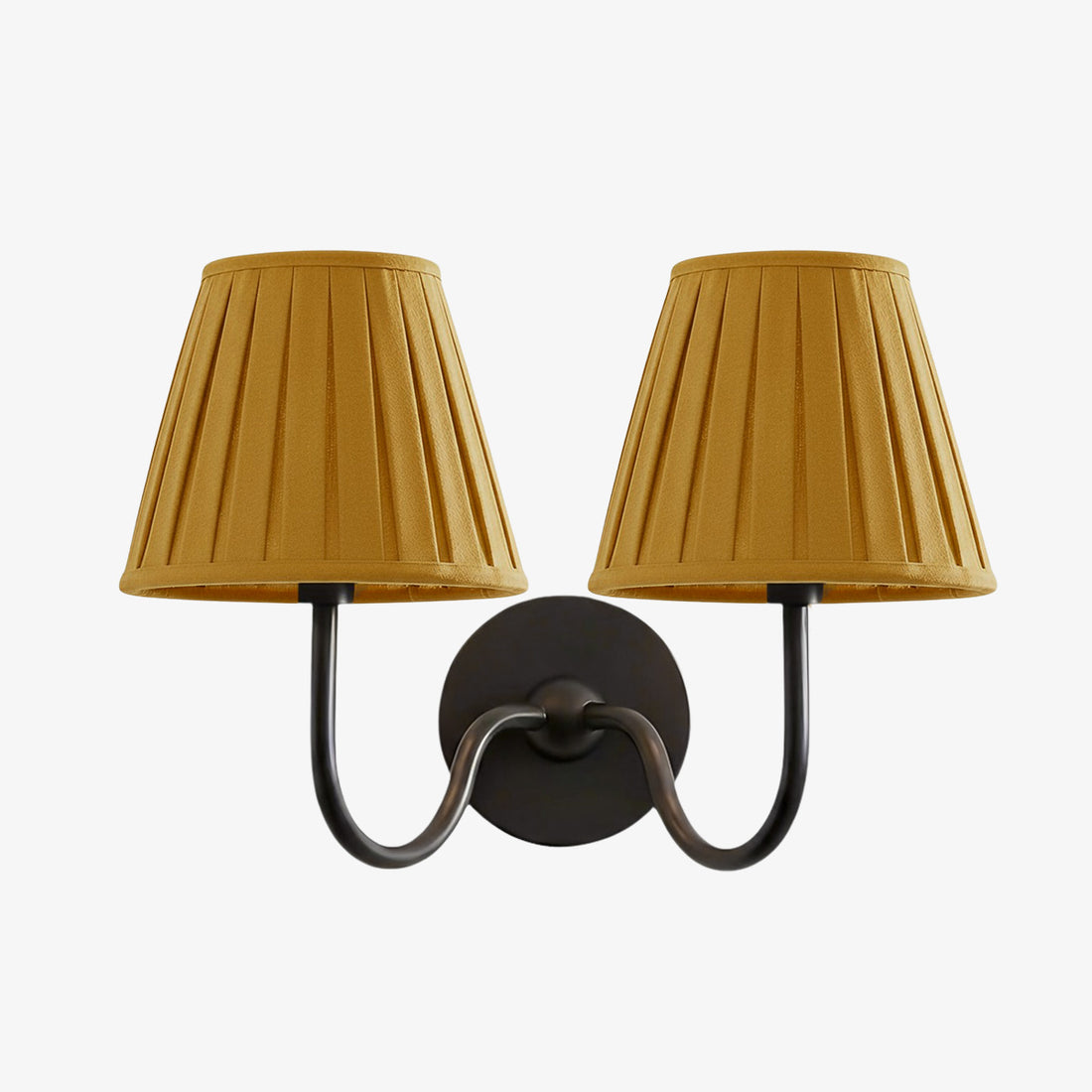Luvora Vintage Pleated Shade Wall Lamp - Modern Brass Linen Wall Lighting