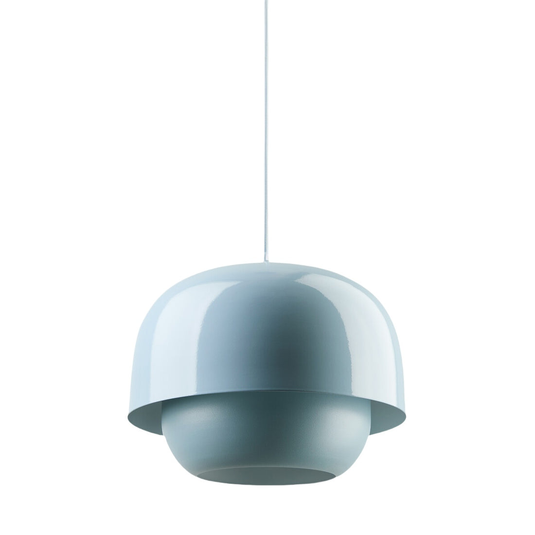Stained Glass Pendant Lamp – Double Dome Colored Glass Light