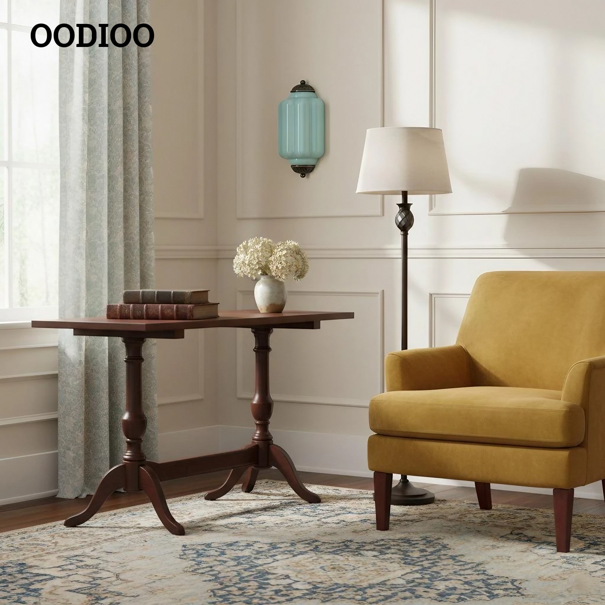 Vintage Eloise Glass Wall Sconce – Antique Brass Flush Bedside Light