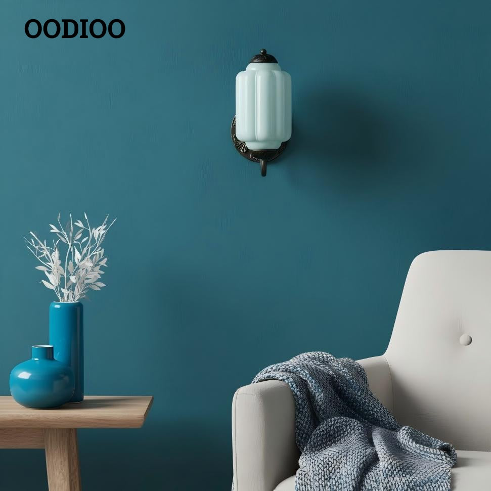 Vintage Milk Glass Sconce - Bedside Cream Eloise Wall Sconce