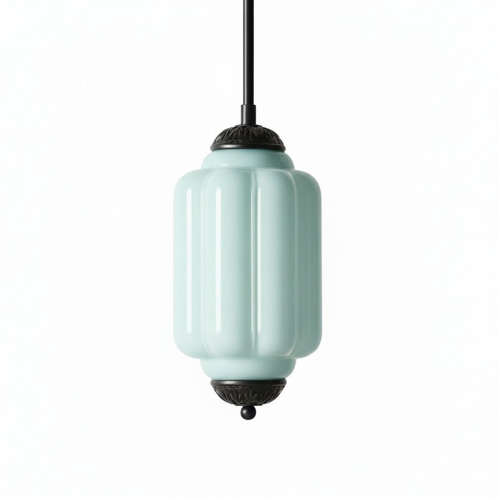 Eloise Simple Glass Irregular Lantern Pendant Lamp