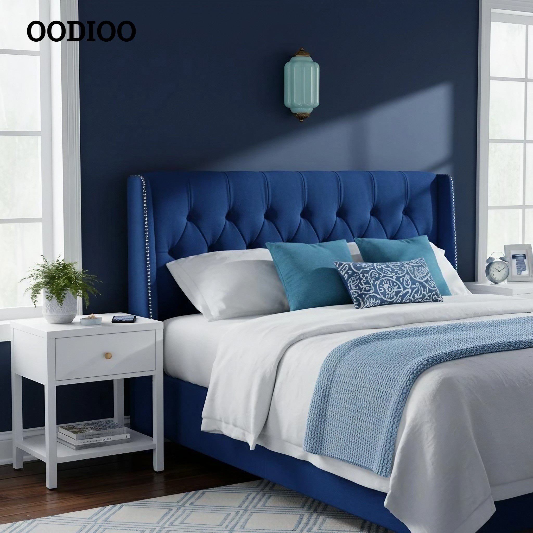 Vintage Eloise Glass Wall Sconce – Antique Brass Flush Bedside Light