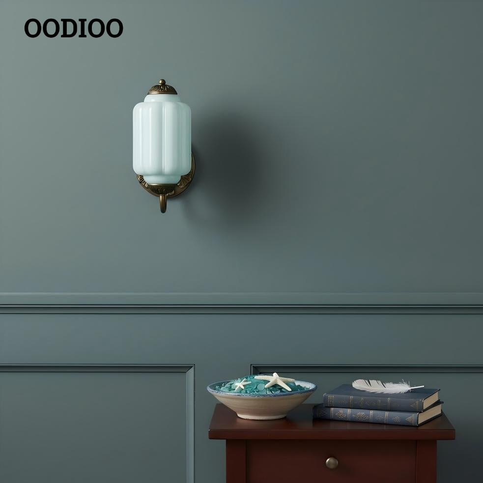 Vintage Milk Glass Sconce - Bedside Cream Eloise Wall Sconce