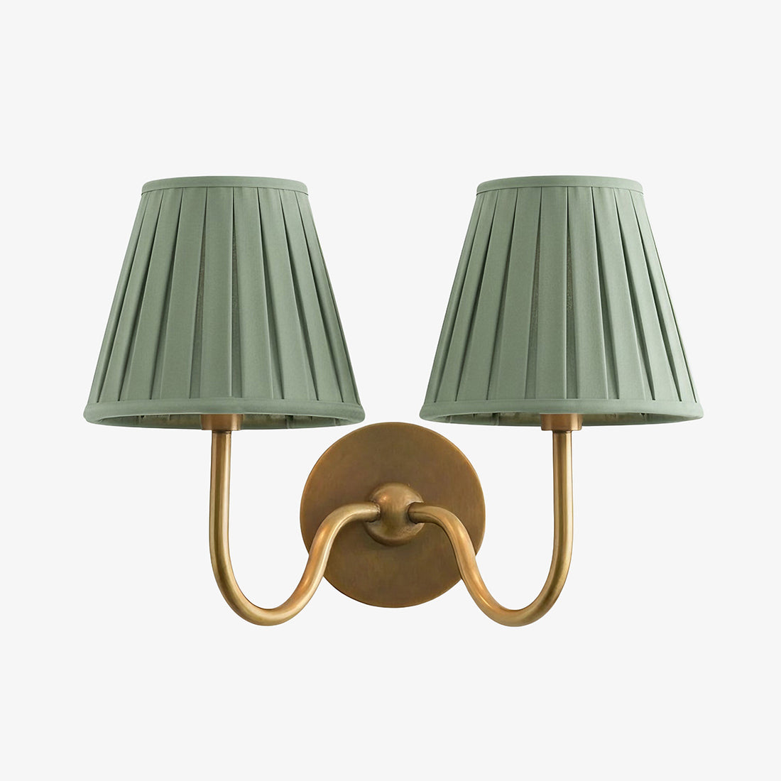 Luvora Vintage Pleated Shade Wall Lamp - Modern Brass Linen Wall Lighting