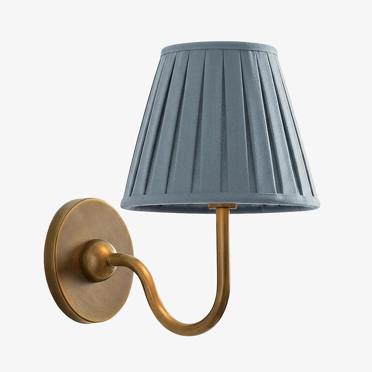 Luvora Vintage Pleated Shade Wall Lamp - Modern Brass Linen Wall Lighting