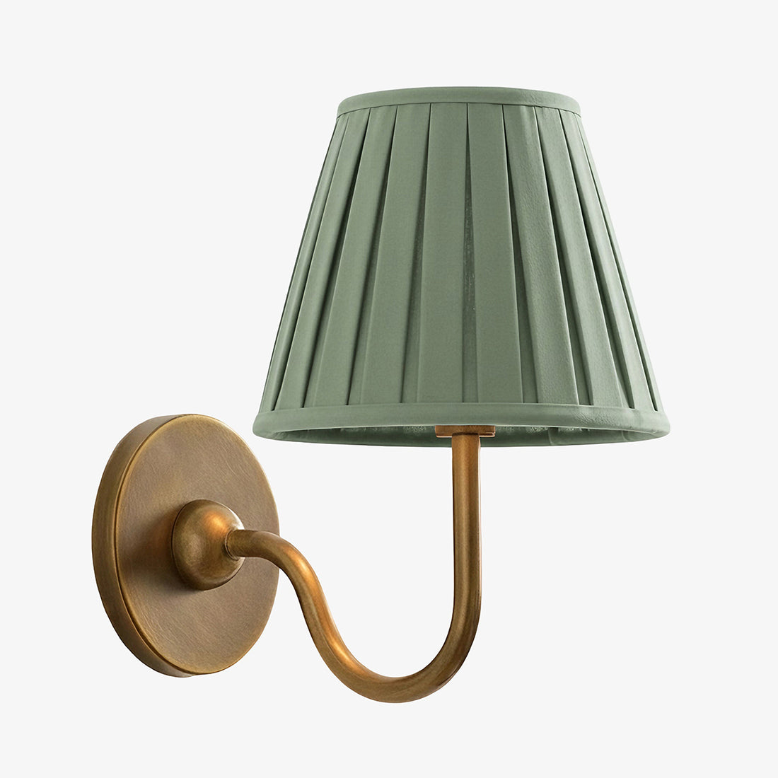 Luvora Vintage Pleated Shade Wall Lamp - Modern Brass Linen Wall Lighting