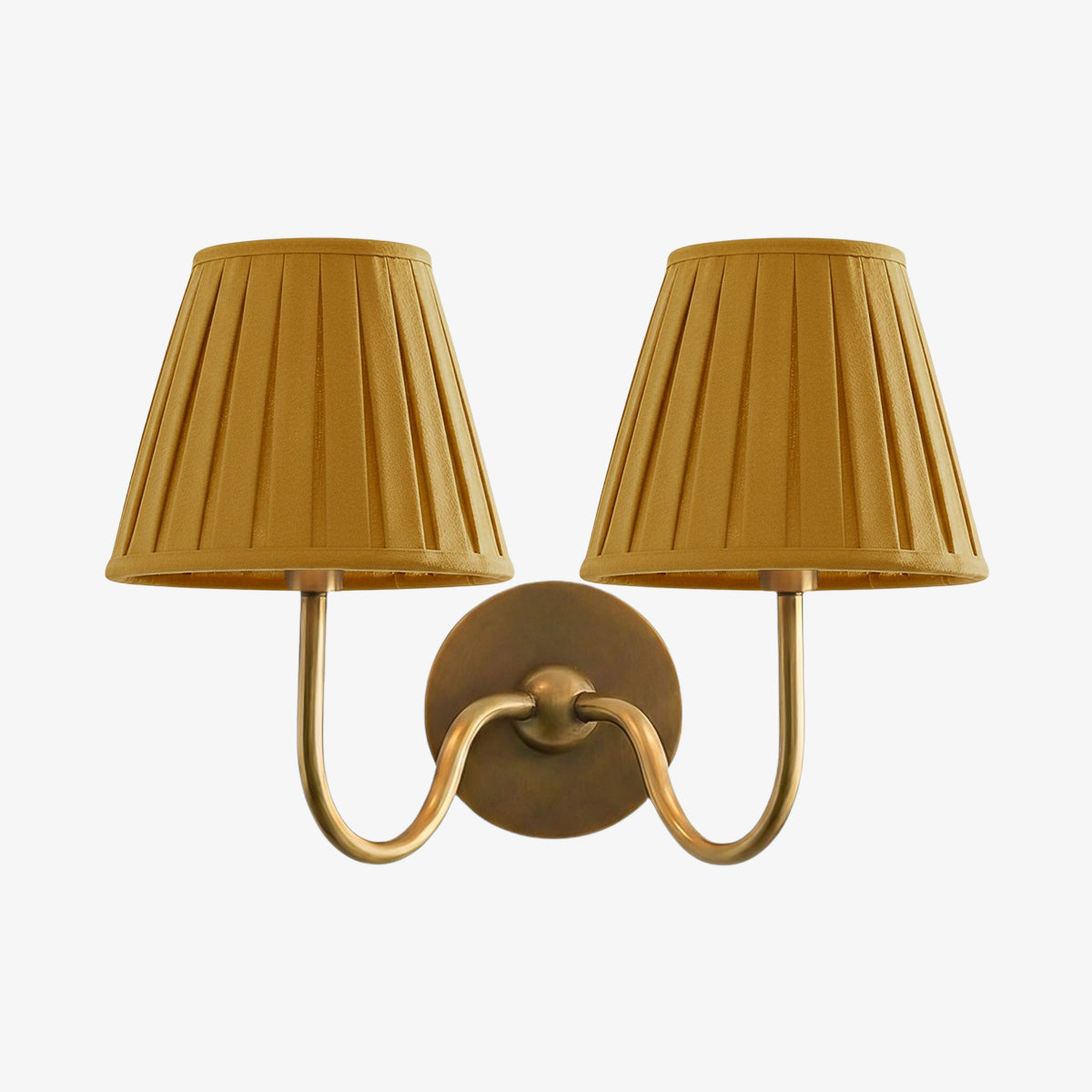 Luvora Vintage Pleated Shade Wall Lamp - Modern Brass Linen Wall Lighting