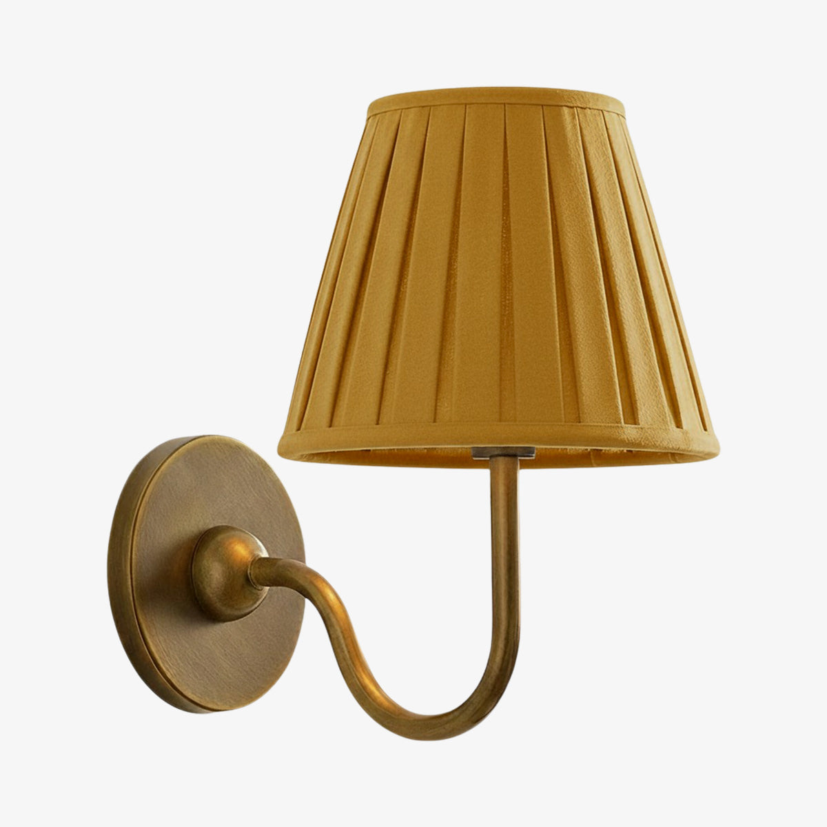 Luvora Vintage Pleated Shade Wall Lamp - Modern Brass Linen Wall Lighting