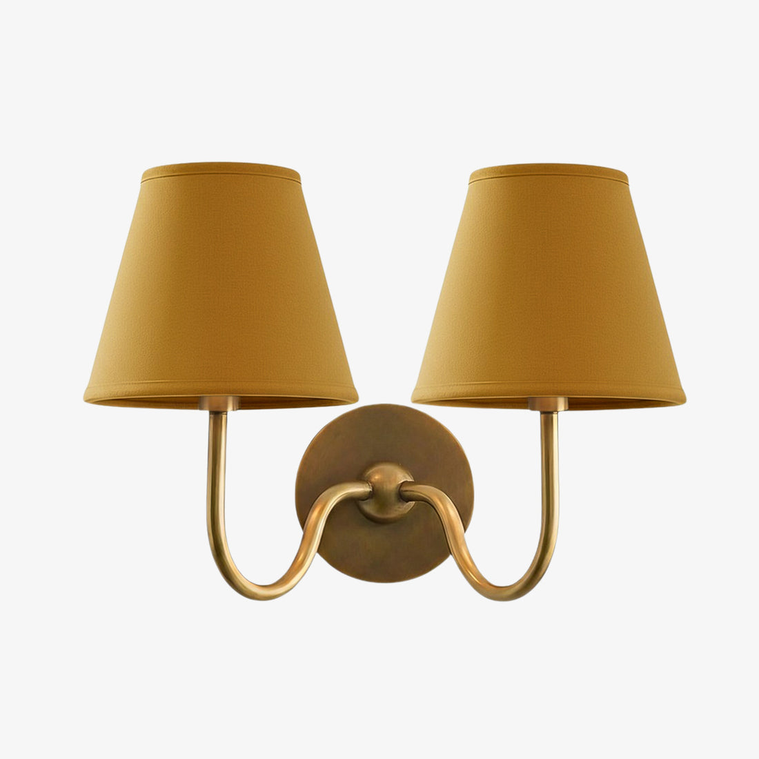 Luvora Vintage Pleated Shade Wall Lamp - Modern Brass Linen Wall Lighting