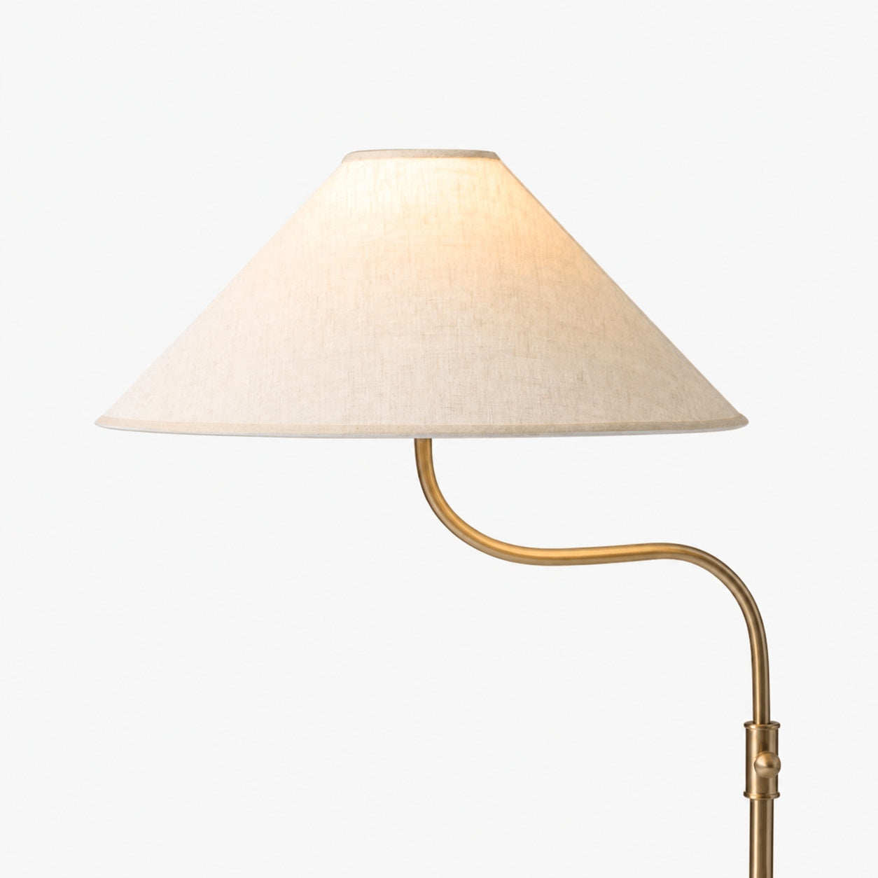 Fibura Elegant Floor Lamp Linen Shade Champagne Bronze – Add Warmth