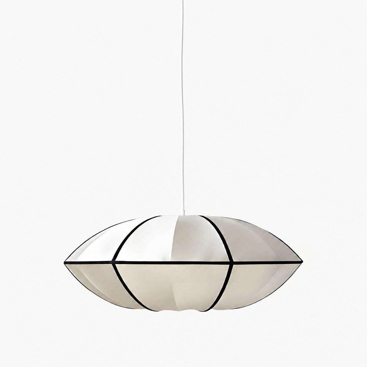 Orbina UFO Ribbon Pendant Light – Sculptural Disc Design Hanging Lamp for Living Room N61