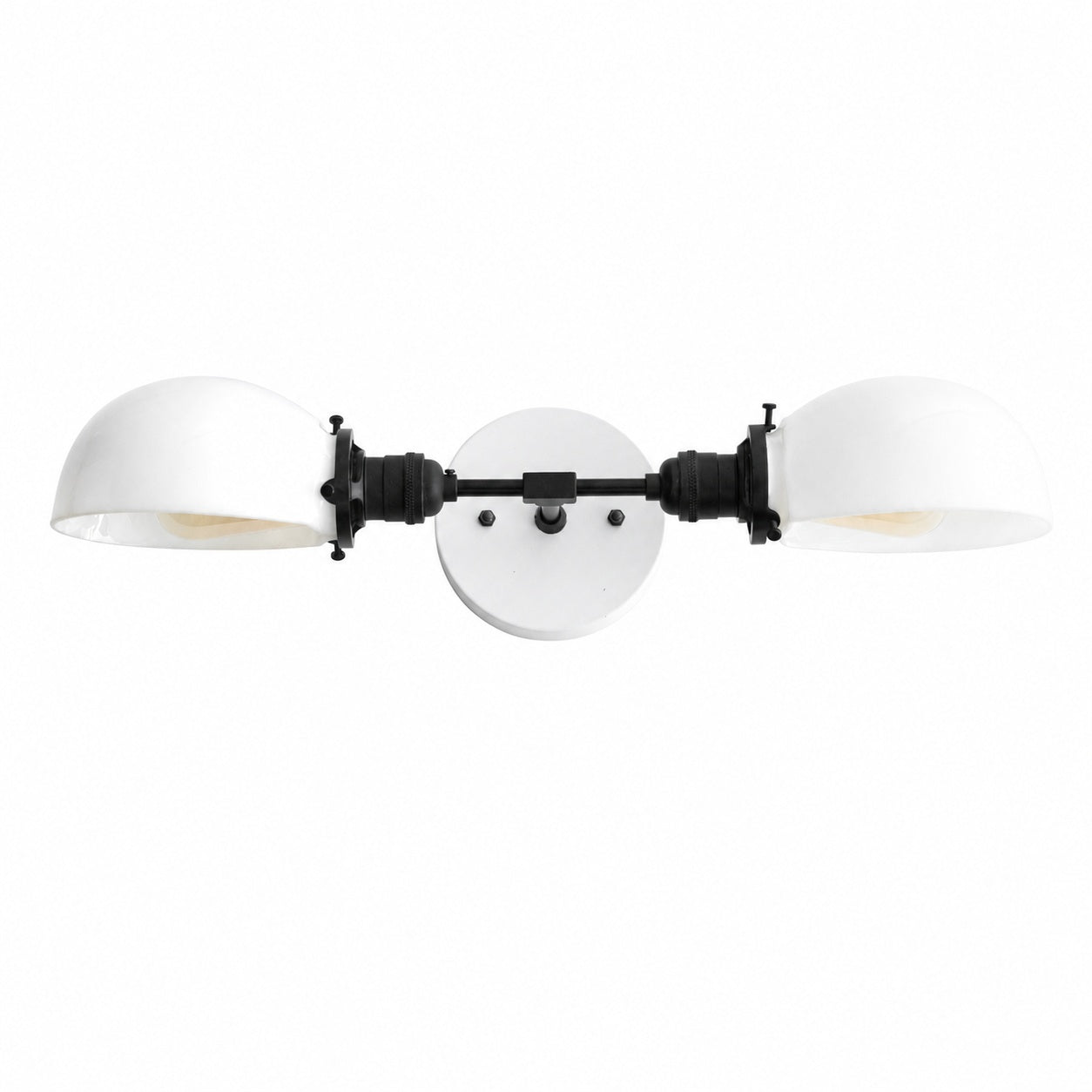 Ornato Luxe Mid-Century Vanity Light - Brass Bathroom Fixture with Opal Glass
