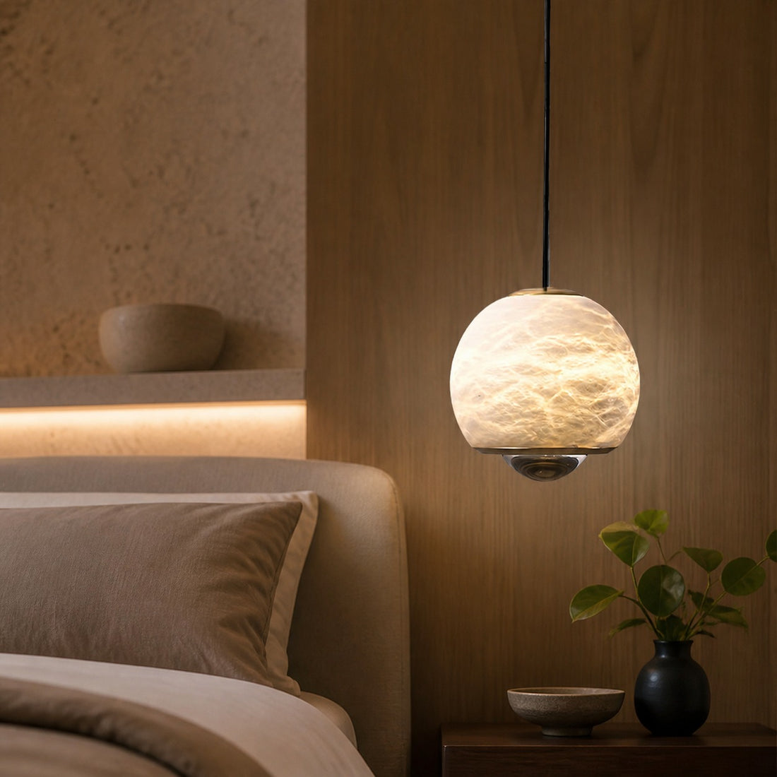 Ferox Alabaster Pendant Light