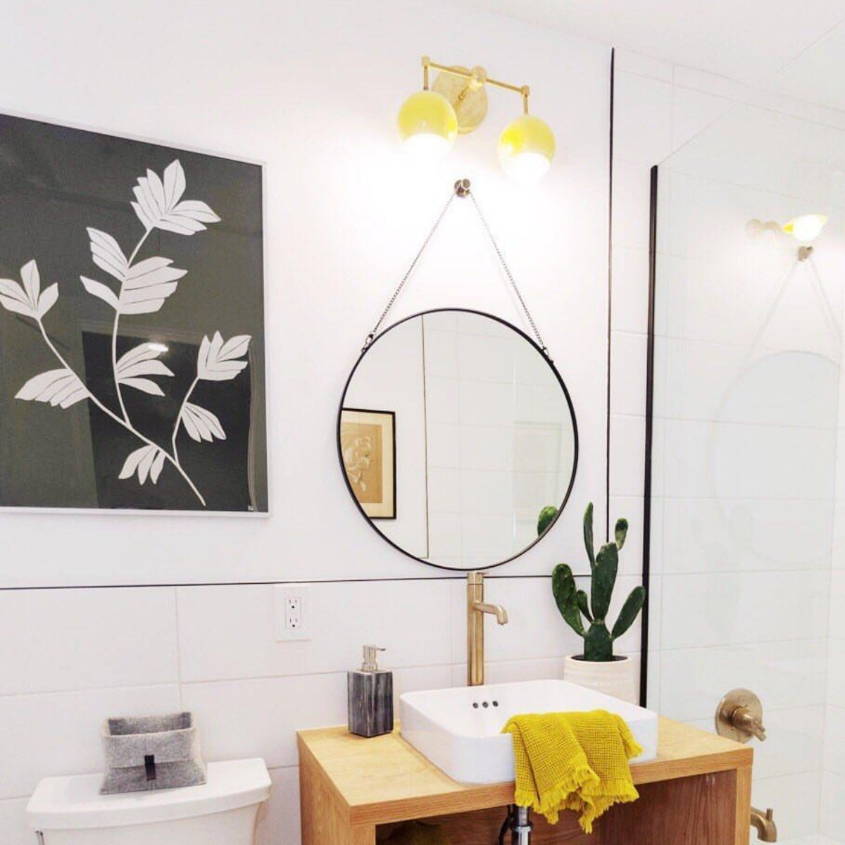 Sunshine Yellow Shades Sconce - Bubble Pop Vanity Wall Light For Bedroom