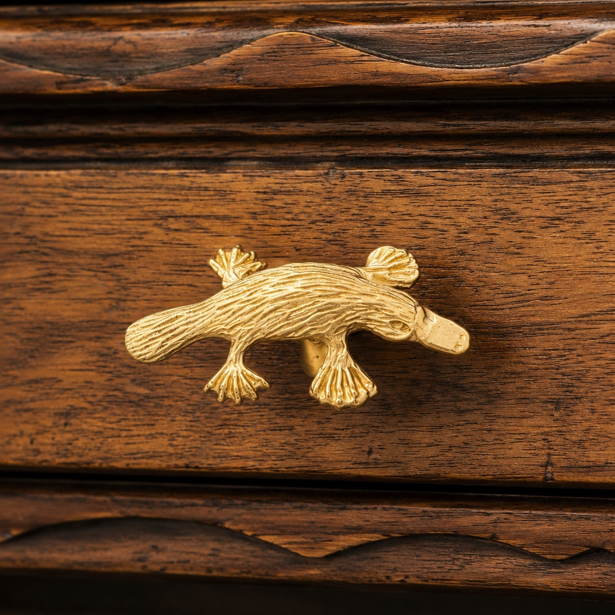 Primary Totem platypus copper cabinet handle