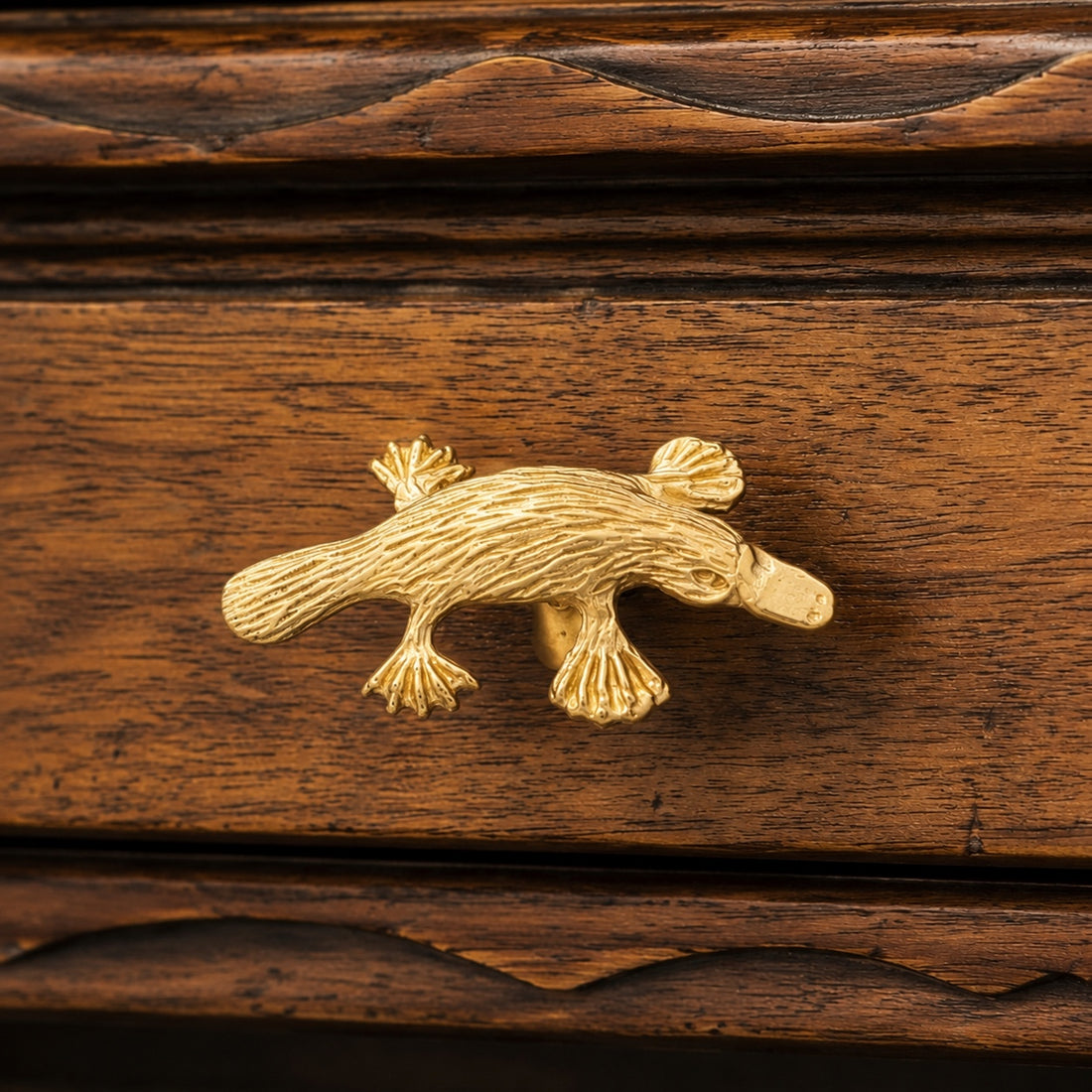 Primary Totem platypus copper cabinet handle