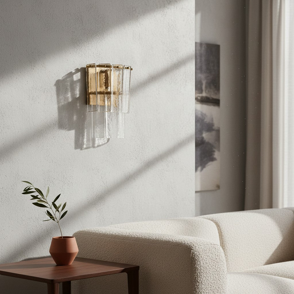 Lumvey Stylish Glass Wall Sconce - Modern Design Wall Light for Ambiance Hallways