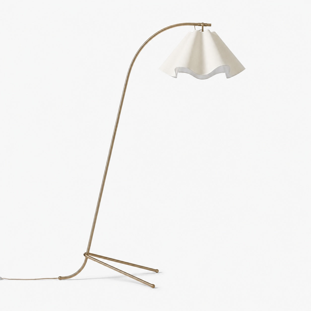 Oslan Scalloped Shade Floor Lamp - Modern Lighting with Arched Base