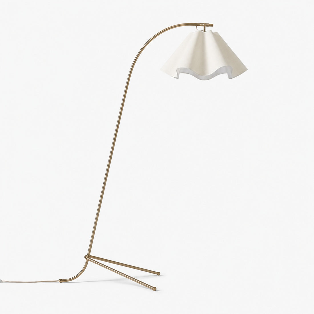 Oslan Scalloped Shade Floor Lamp - Modern Lighting with Arched Base