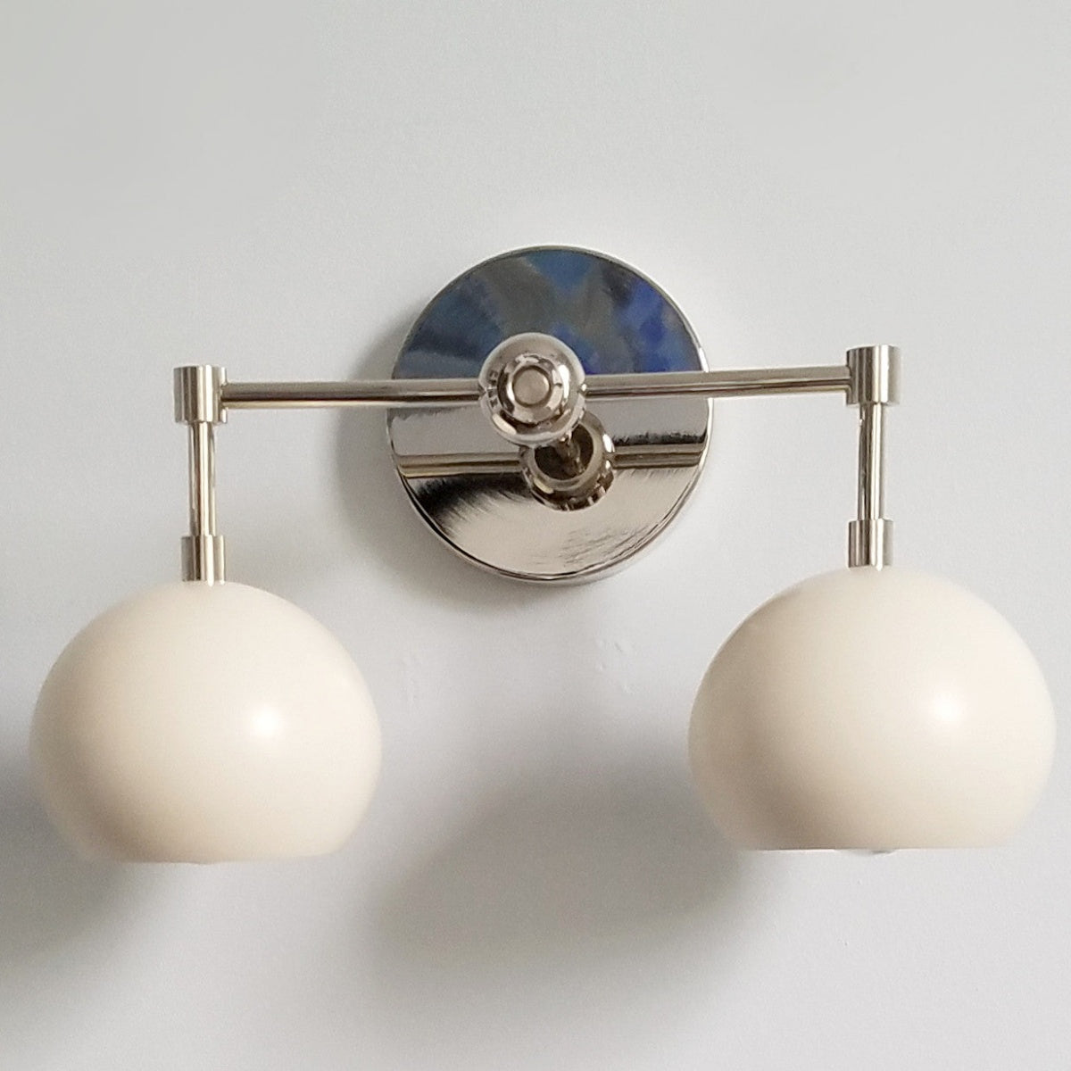 White Shades Wall Sconce - Double Head Vanity Bathroom Light