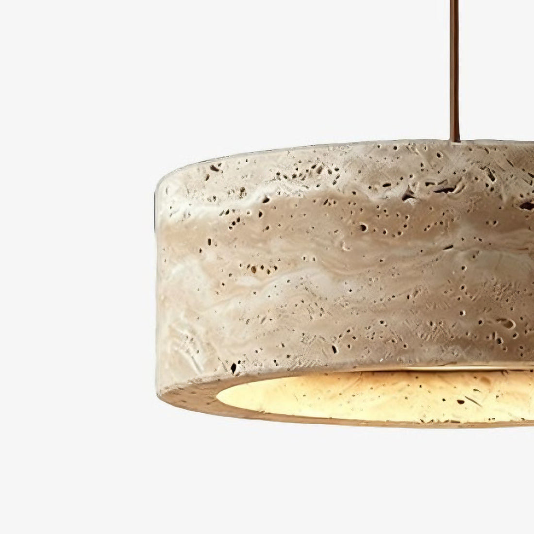 Kairis Travertine Natural Stone Pendant Light - Vintage Style Lighting for Dining and Living Spaces