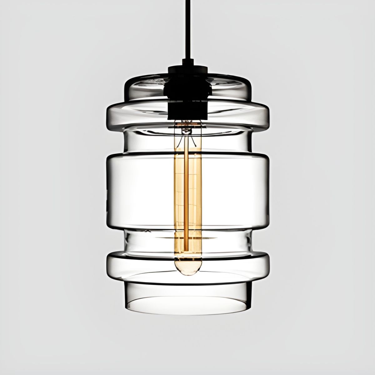 Crystalline Series Pendant Light - Blown Glass Multi Colored Glass Pendant Lamp