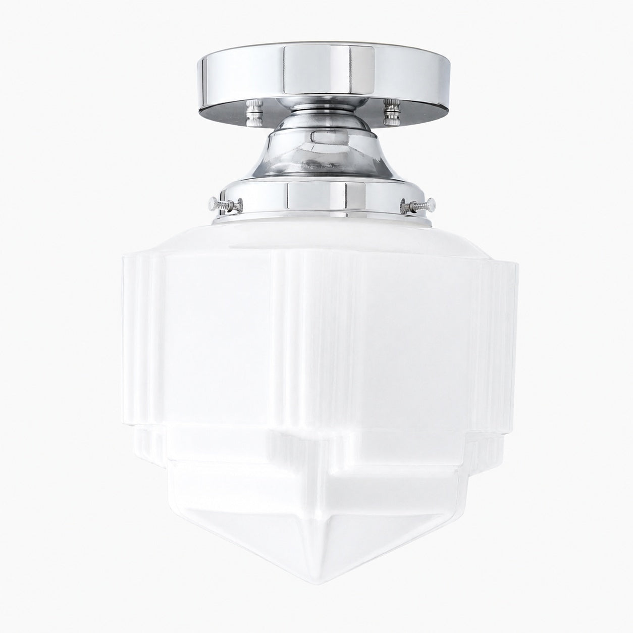 Geotower Glass Art Deco Ceiling Light - Glass Fixture - Elegant Home Lighting