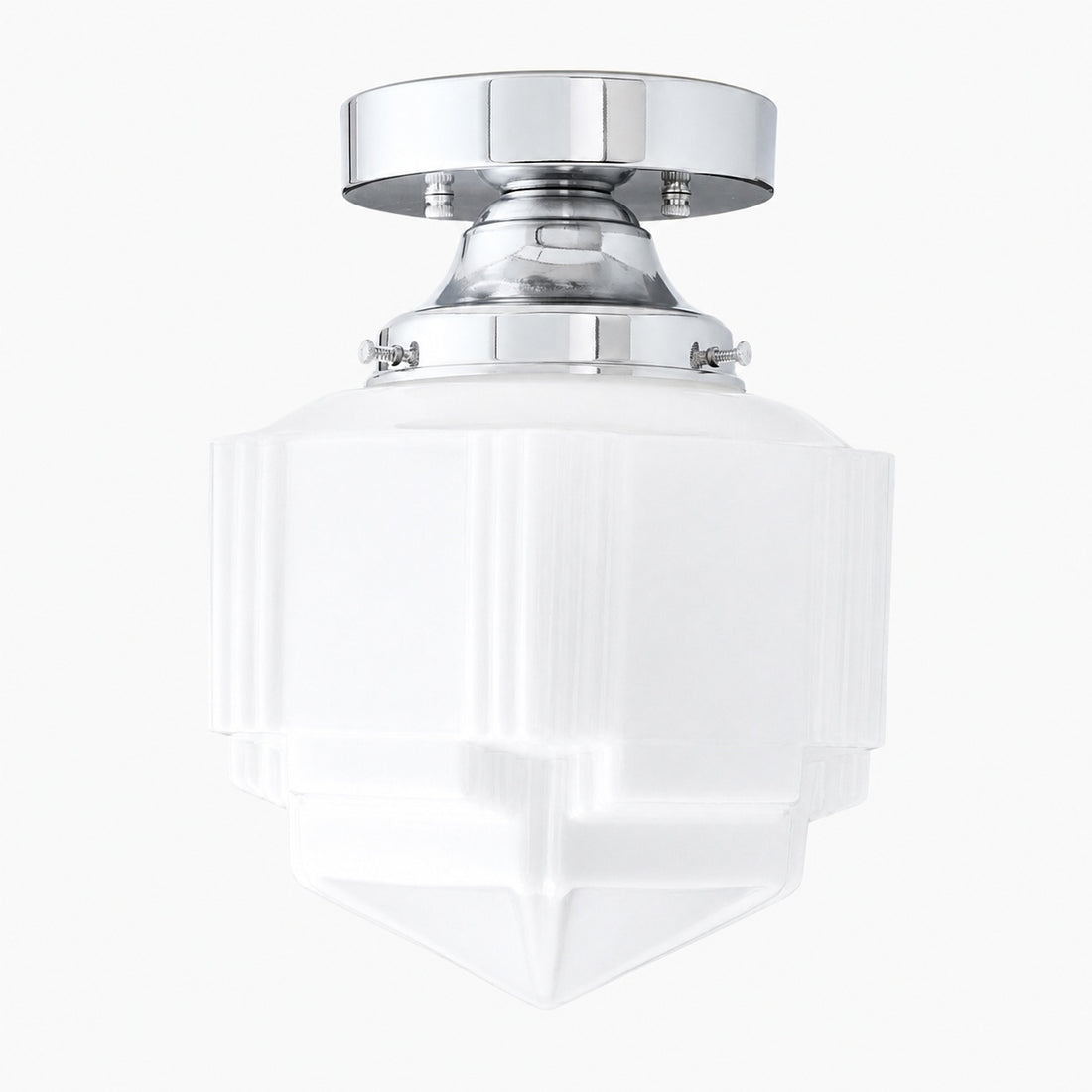 Geotower Glass Art Deco Ceiling Light - Glass Fixture - Elegant Home Lighting